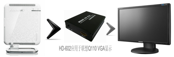 Q100_HDMI_to_VGA 联想Q110通过HDMI转VGA转换器,轻松连接VGA显示器